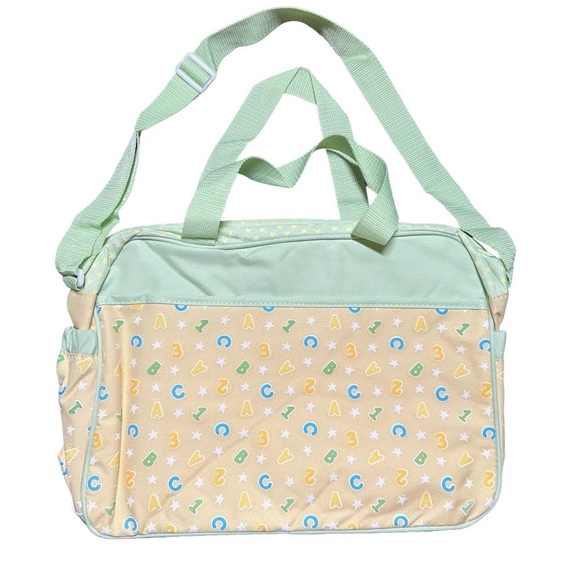 NWT Sesame Street Diaper Bag Light Yellow Mint Green - Picture 3 of 9